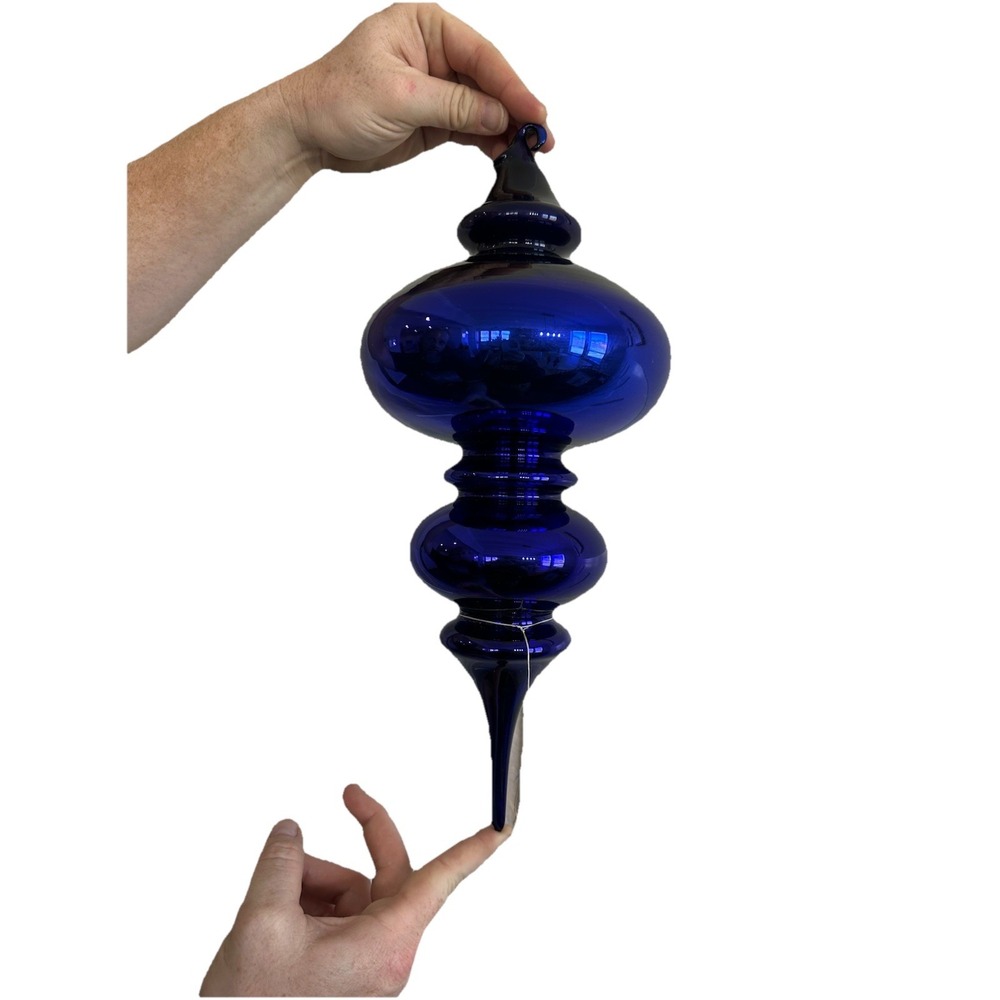 NWT Dept 56 Mercury Glass 17" Jumbo Finial Ornament Purple Braided Hang Cord